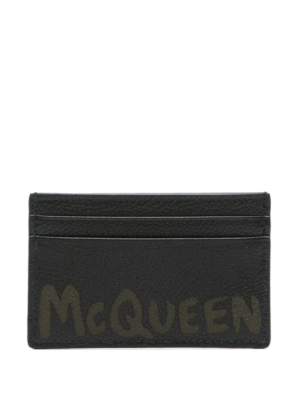 Alexander McQueen ALEXANDER MCQUEEN- Logo Leather Credit Card Case