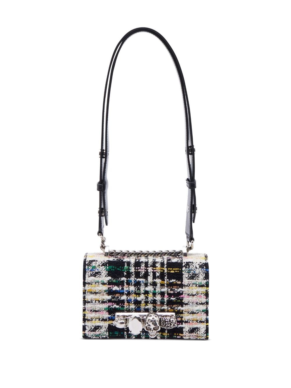 Alexander McQueen ALEXANDER MCQUEEN- Jewelled Satchel Mini Tweed Crossbody Bag