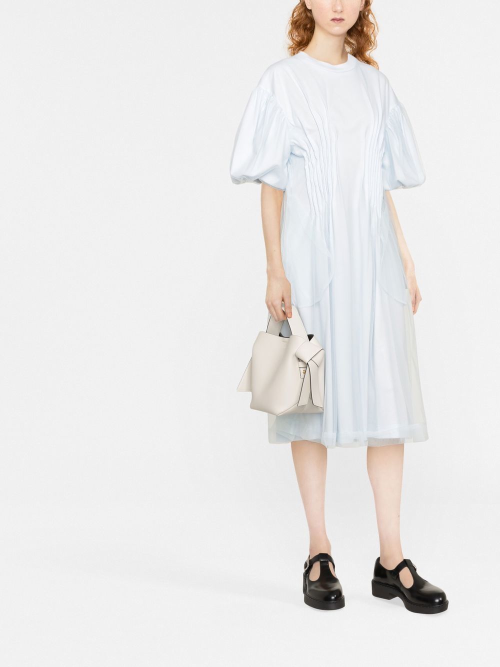 Simone Rocha SIMONE ROCHA- Cotton Puff Sleeve Midi Dress