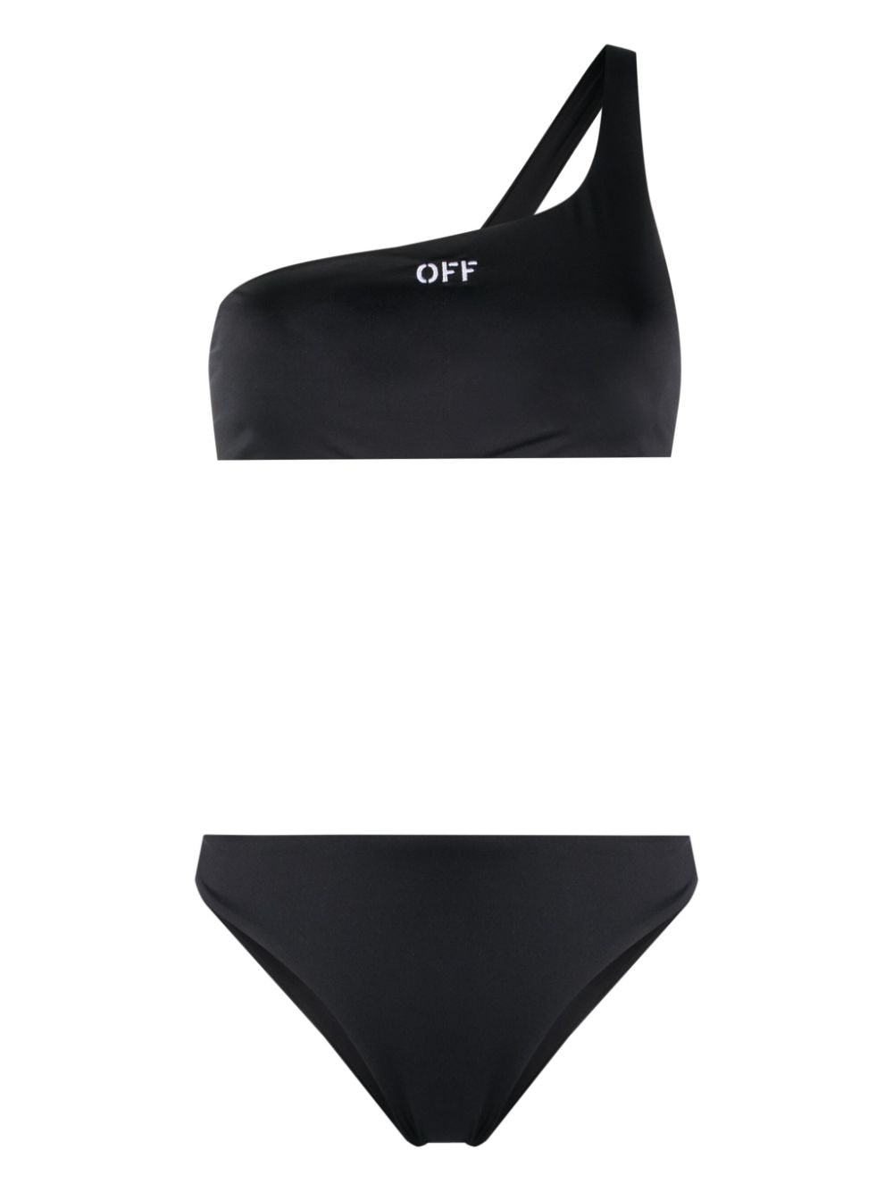 OFF-WHITE OFF-WHITE- Logo One Shoulder Bikini Top