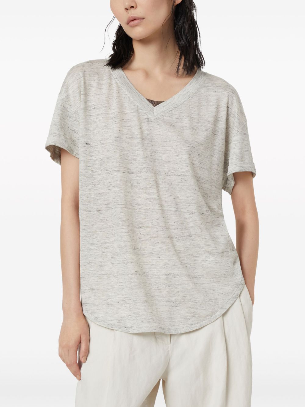 Brunello Cucinelli BRUNELLO CUCINELLI- Silk And Linen T-shirt