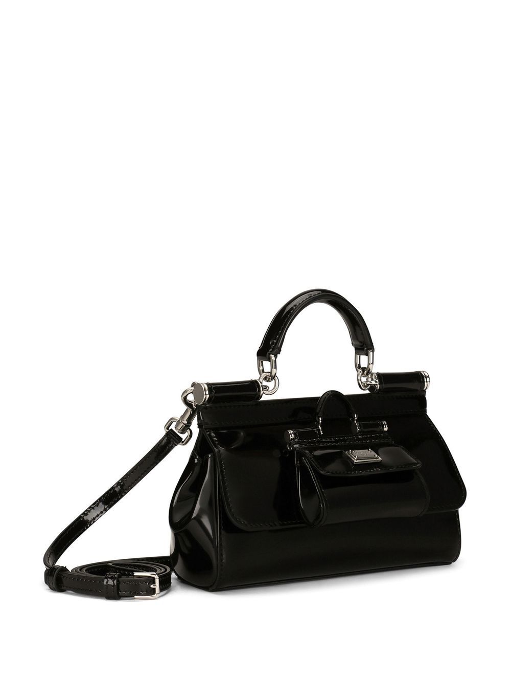 Dolce & Gabbana DOLCE & GABBANA- Sicily Shiny Leather Handbag