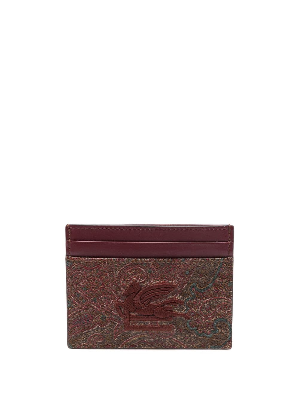 Etro ETRO- Paisley Embroidered Logo Card Case