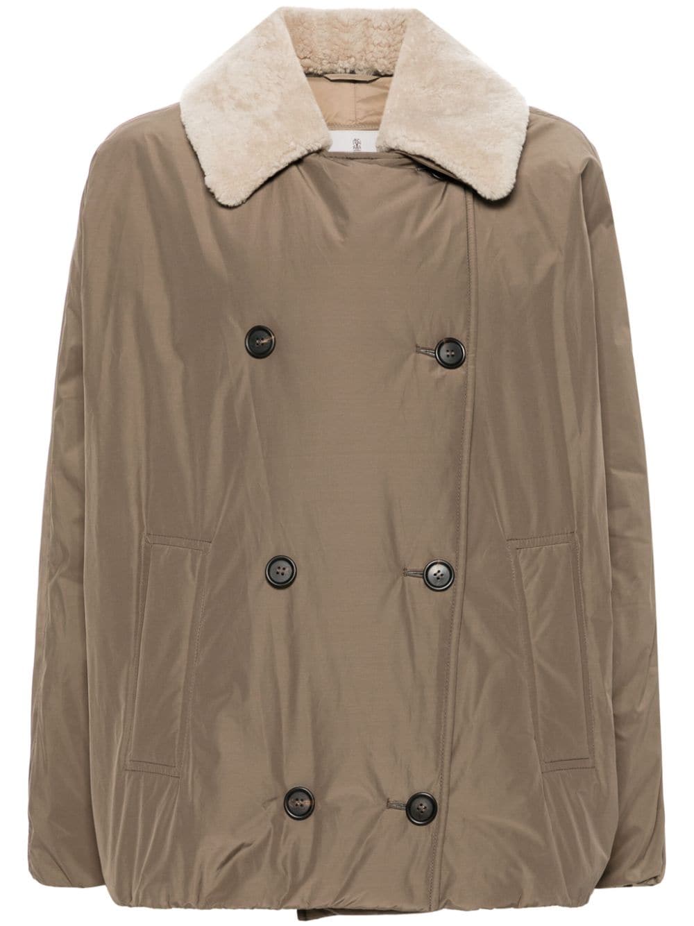 Brunello Cucinelli BRUNELLO CUCINELLI- Down Coat With Shearling Neck