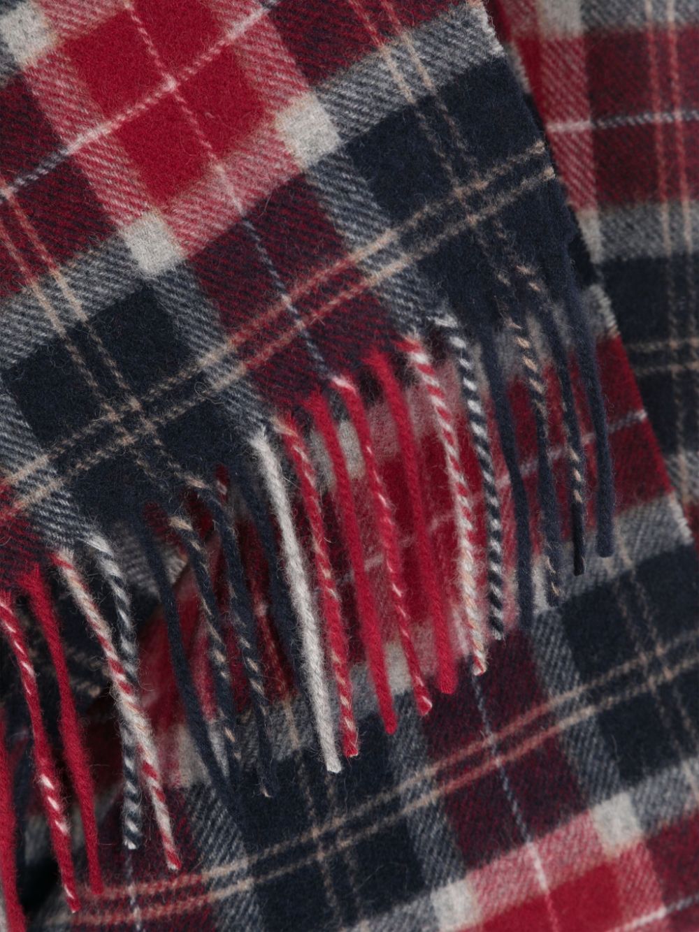 Barbour BARBOUR- Wool Scarf With Tartan Motif