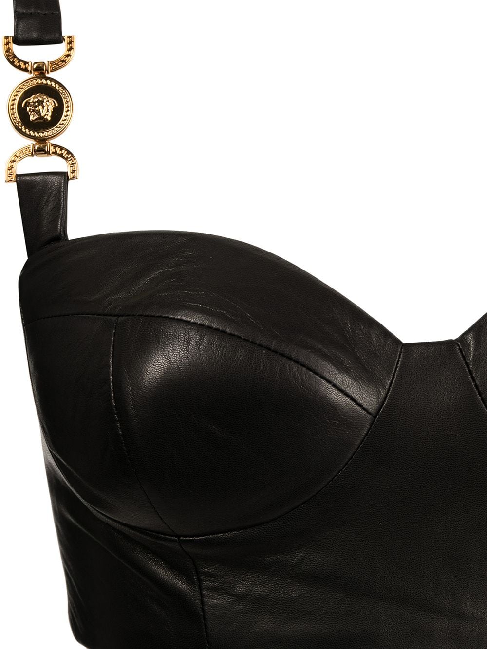 Versace VERSACE- Cropped Leather Top