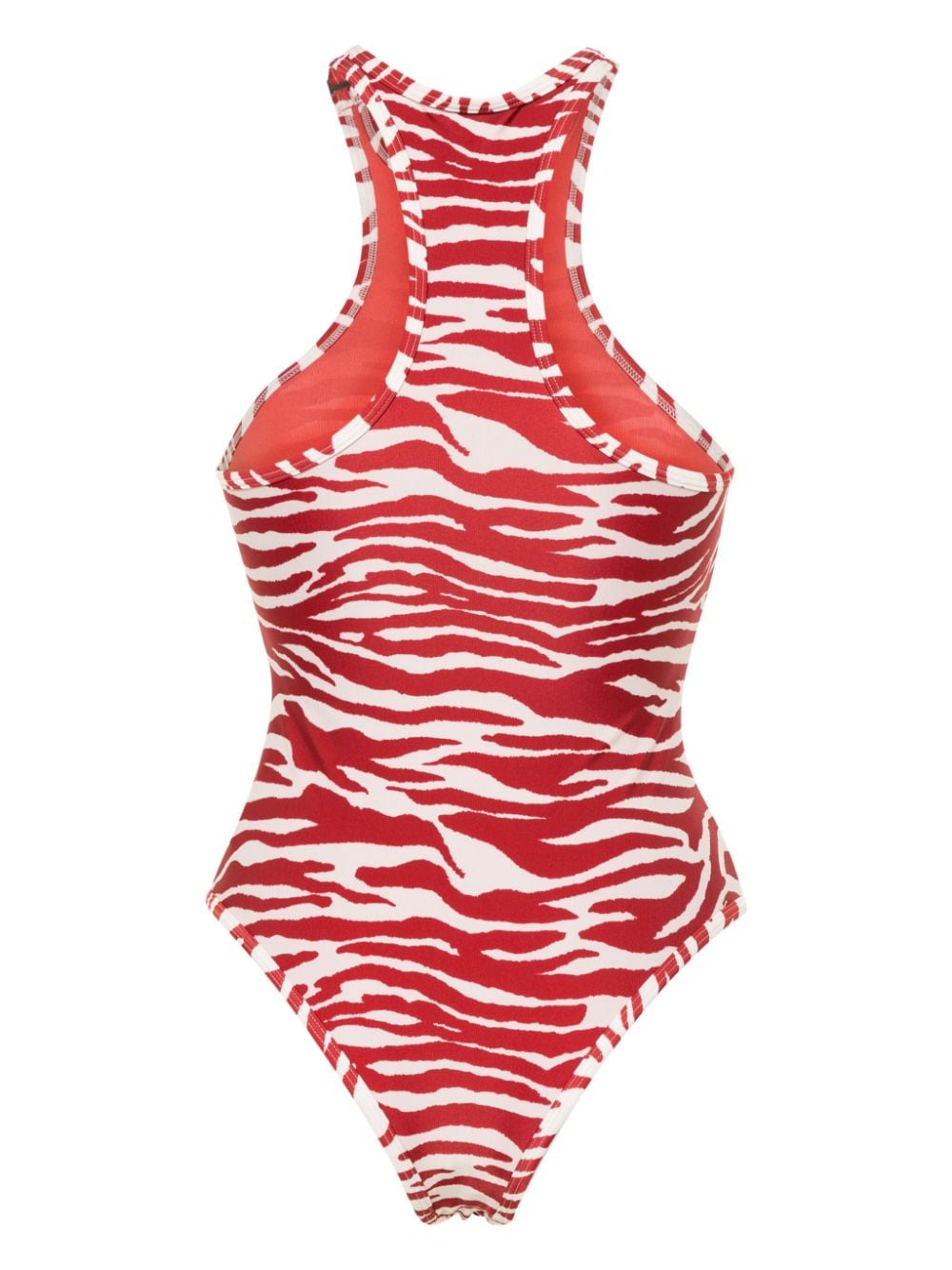 The Attico THE ATTICO- Zebra Print One-piece Swimsuit