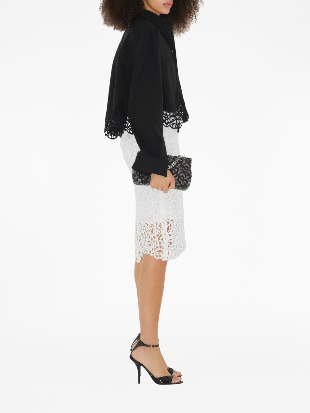 Burberry BURBERRY- Lace Midi Skirt