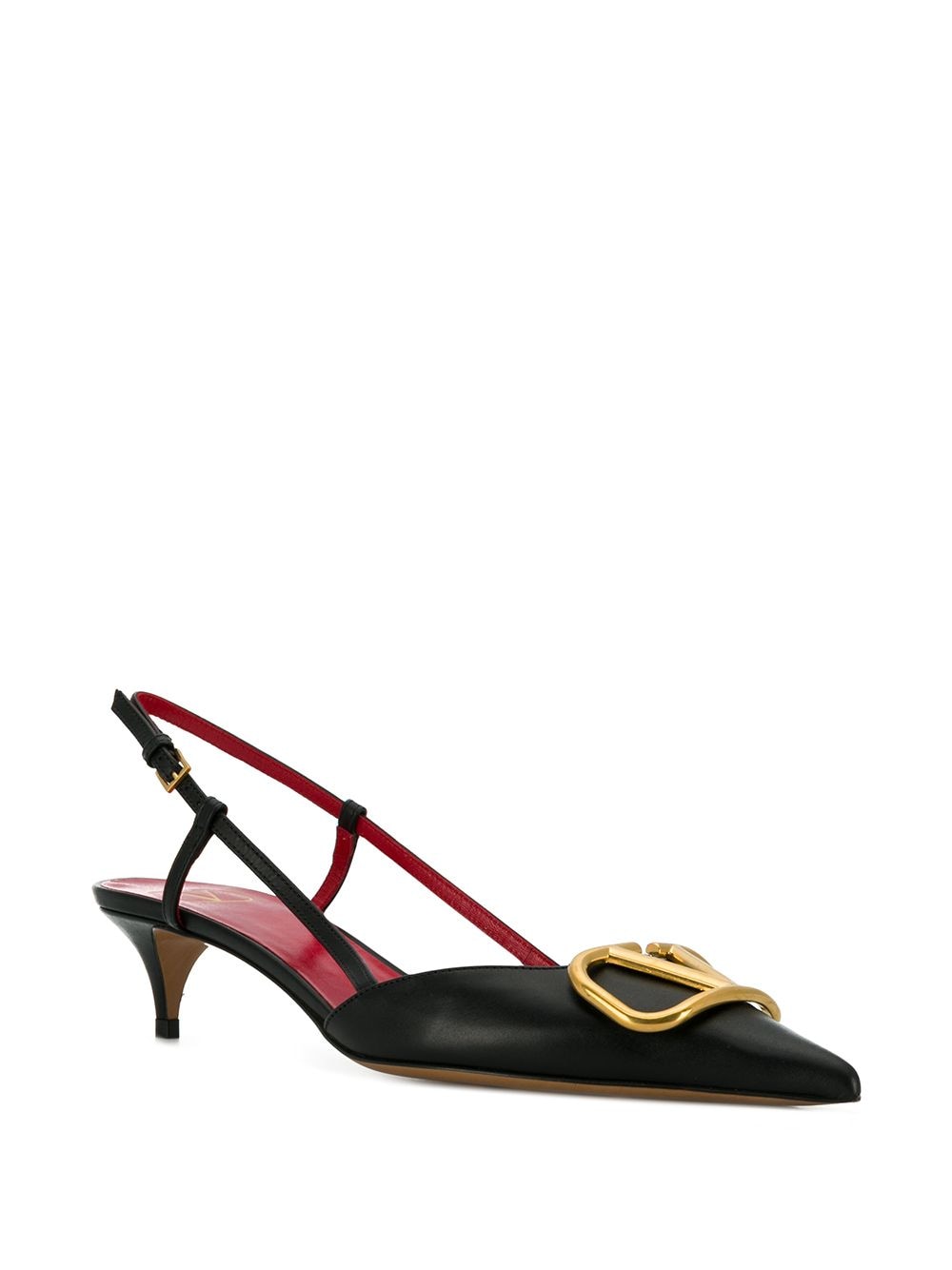 VALENTINO GARAVANI VALENTINO GARAVANI- Vlogo Signature Leather Slingback Pumps