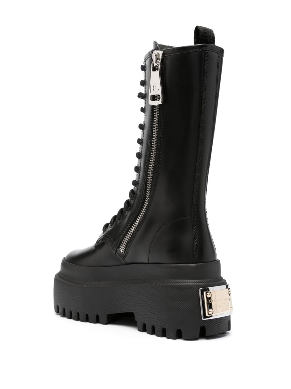 Dolce & Gabbana DOLCE & GABBANA- Platform Leather Combat Boots