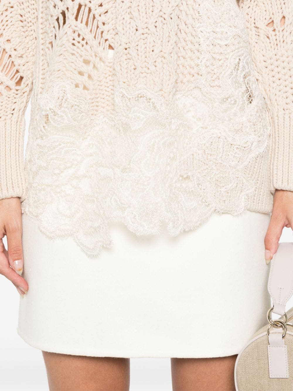 Ermanno Scervino ERMANNO SCERVINO- Lace Oversized Sweater