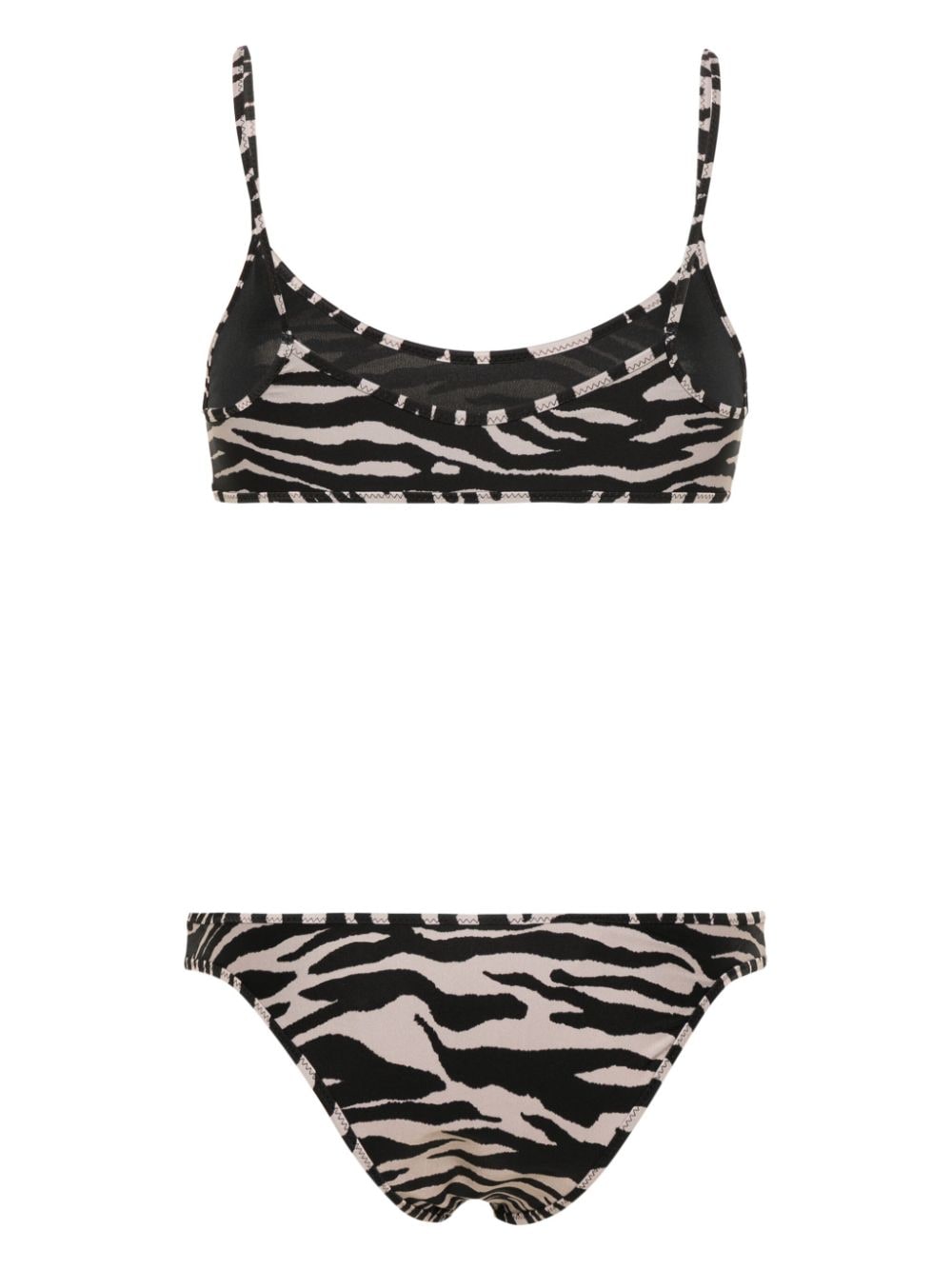 The Attico THE ATTICO- Zebra Print Bikini Set