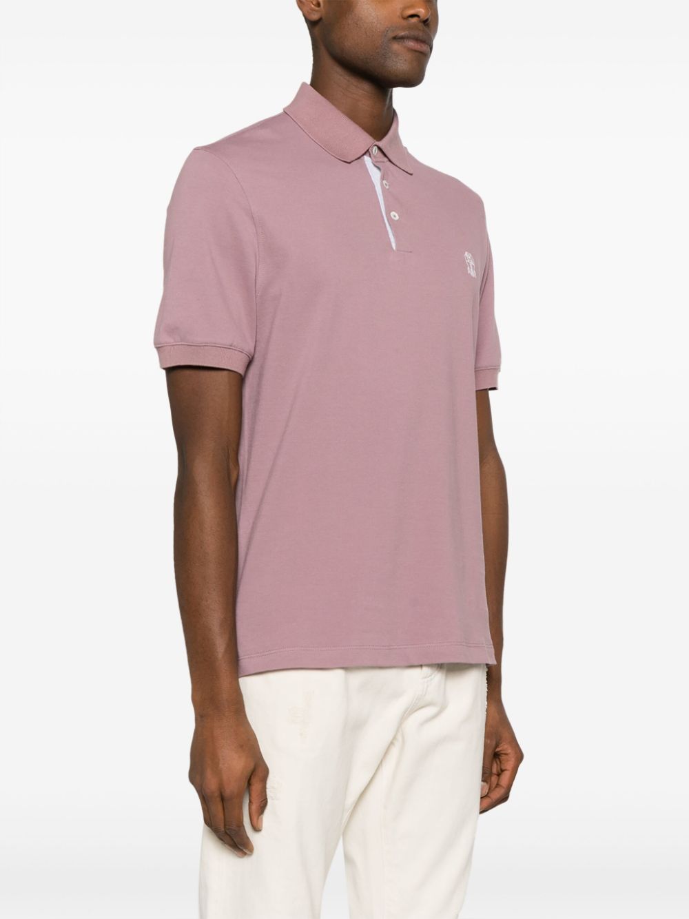 Brunello Cucinelli BRUNELLO CUCINELLI- Logo Cotton Polo Shirt