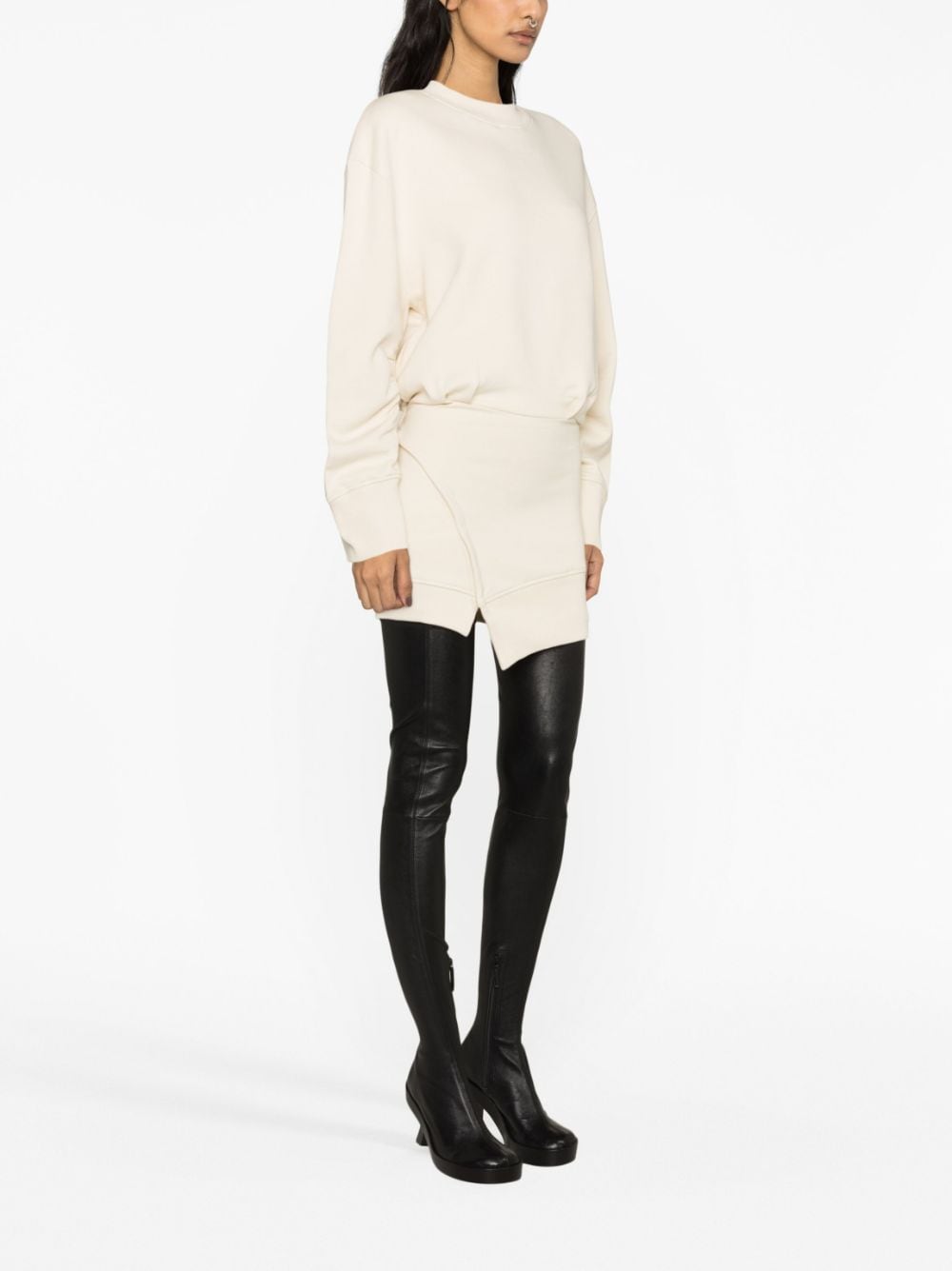 The Attico THE ATTICO- Ivory Fleece Mini Dress