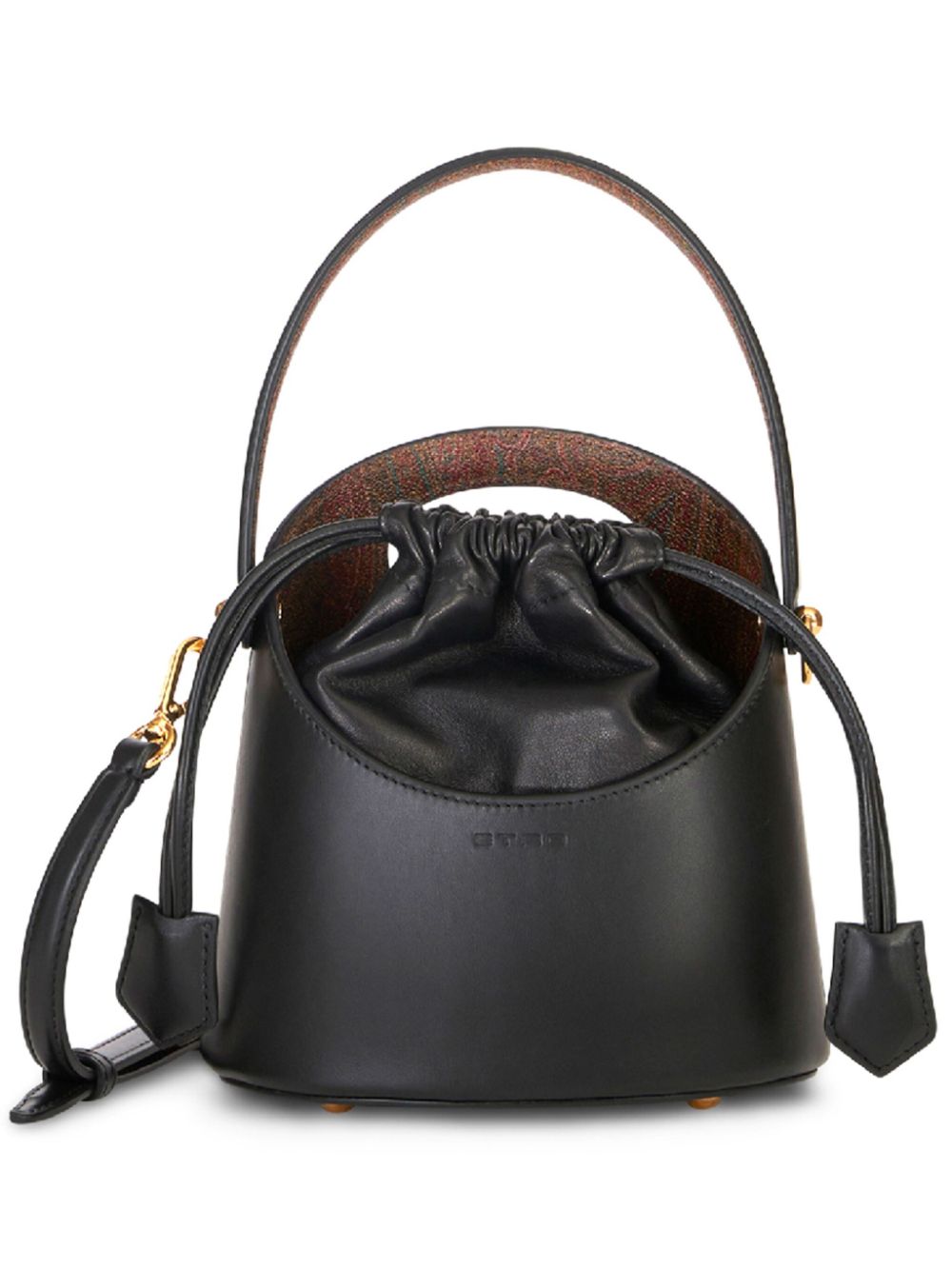 Etro ETRO- Saturno Mini Leather Bucket Bag