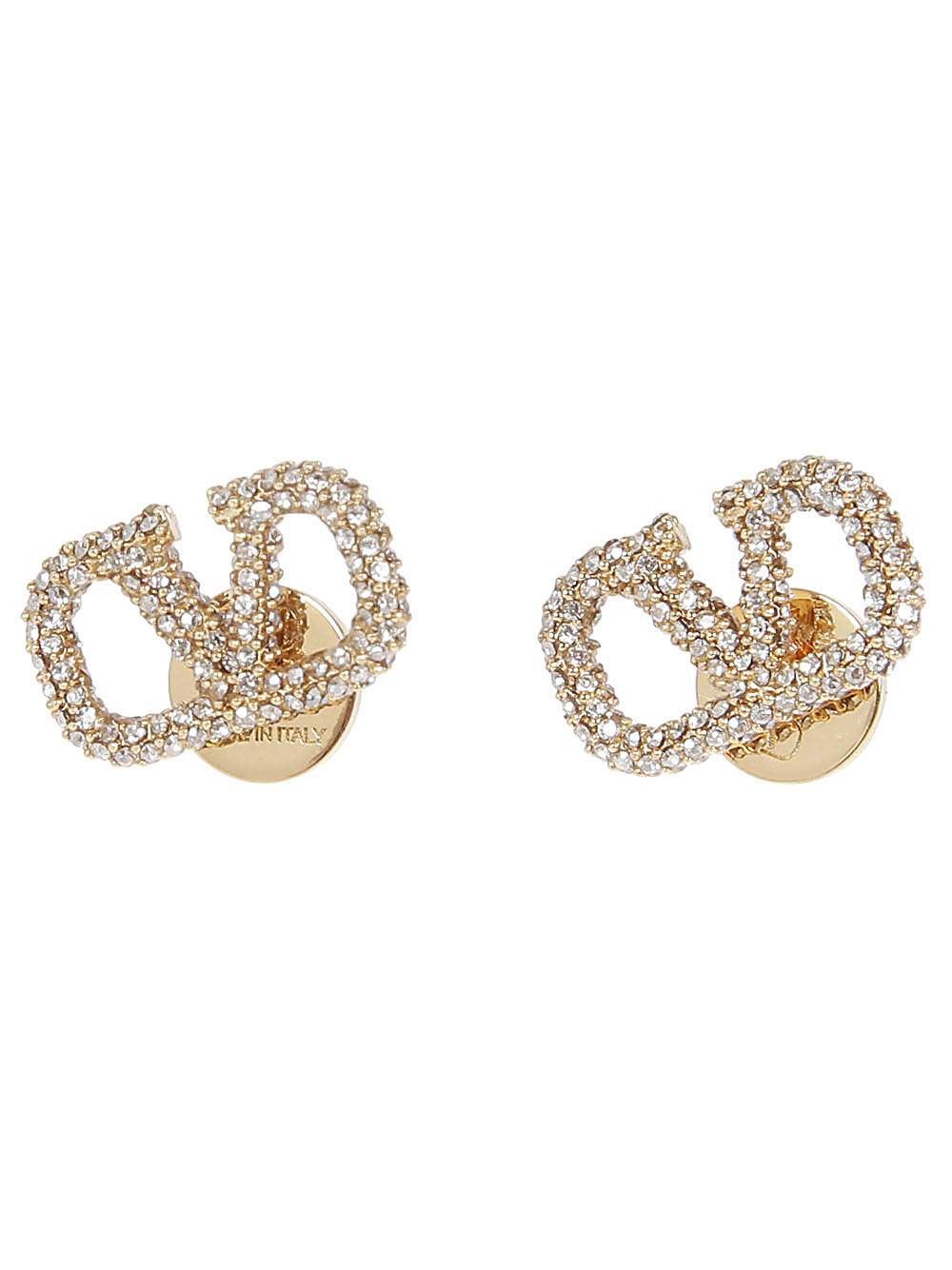 VALENTINO GARAVANI VALENTINO GARAVANI- Vlogo Signature Strass Embellishes Earrings