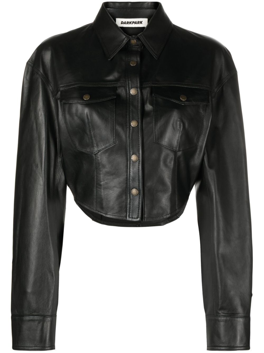 DARKPARK DARKPARK- Bianca Cropped Leather Jacket