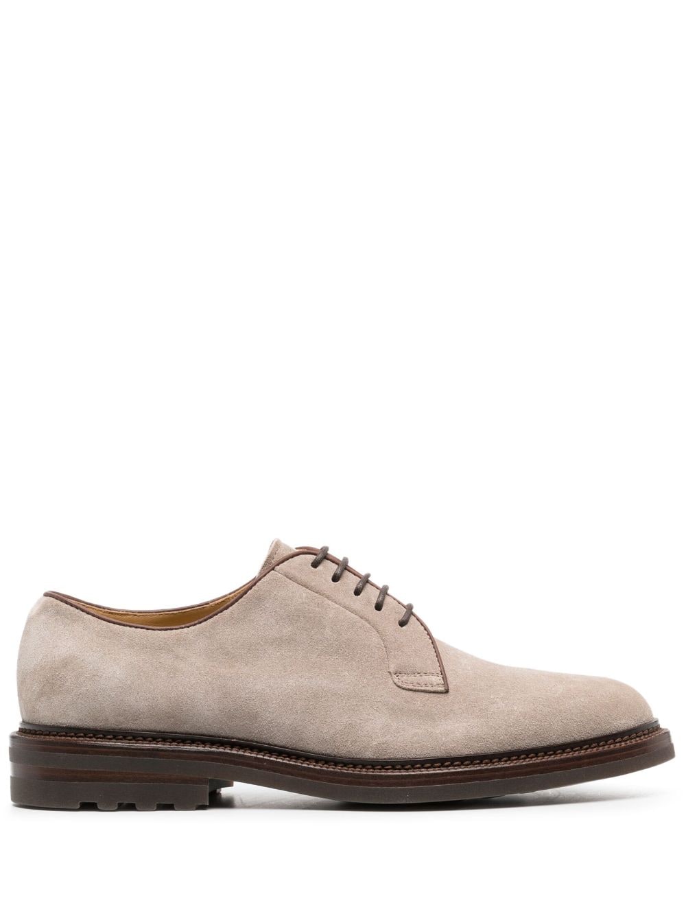 Brunello Cucinelli BRUNELLO CUCINELLI- Suede Leather Derby Shoes