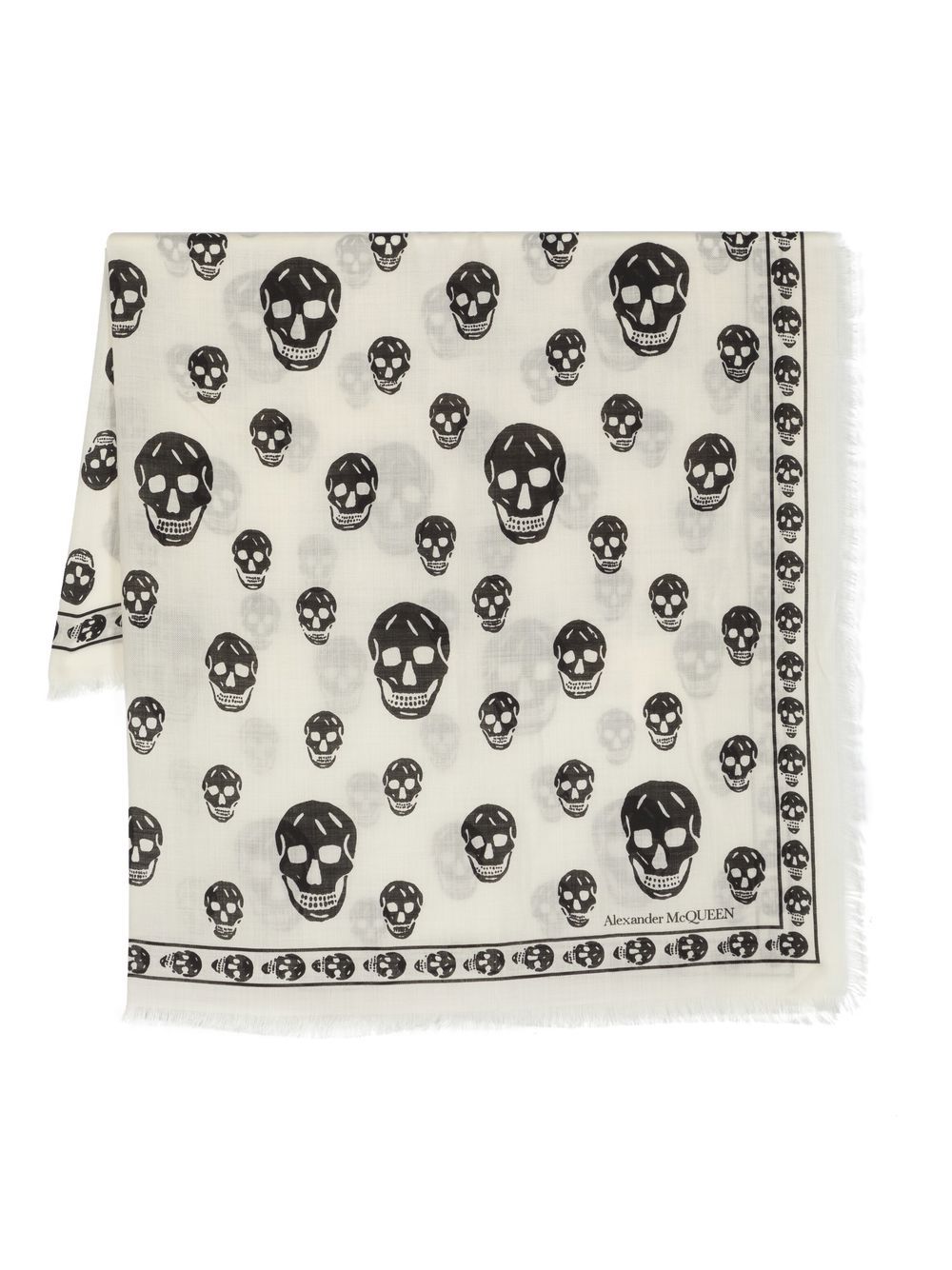 Alexander McQueen ALEXANDER MCQUEEN- Biker Skull Wool Scarf