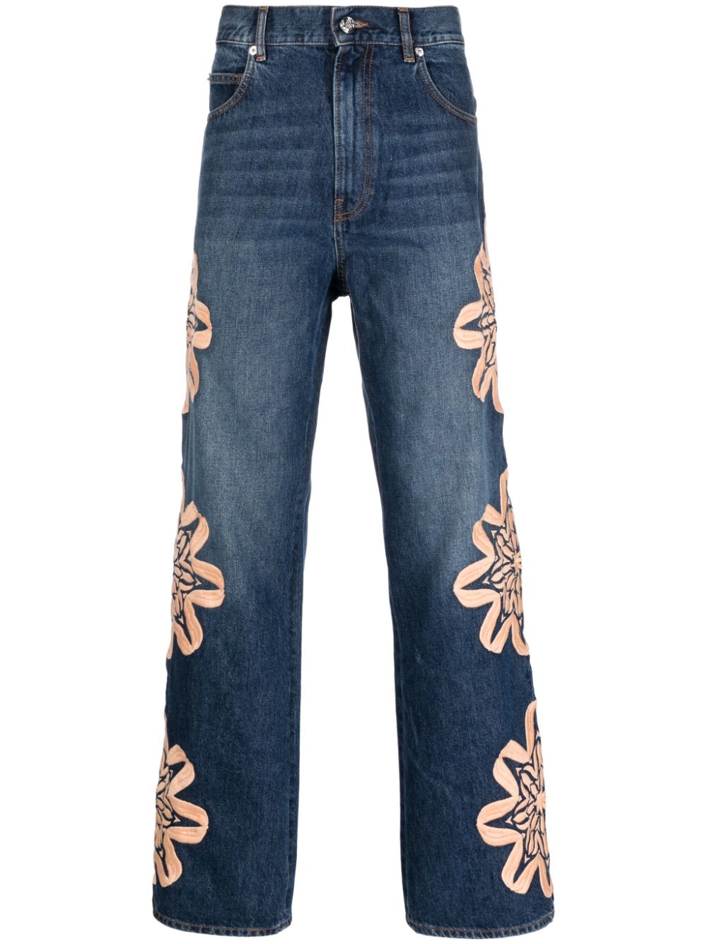 Bluemarble BLUEMARBLE- Embroidered Bootcut Denim Jeans