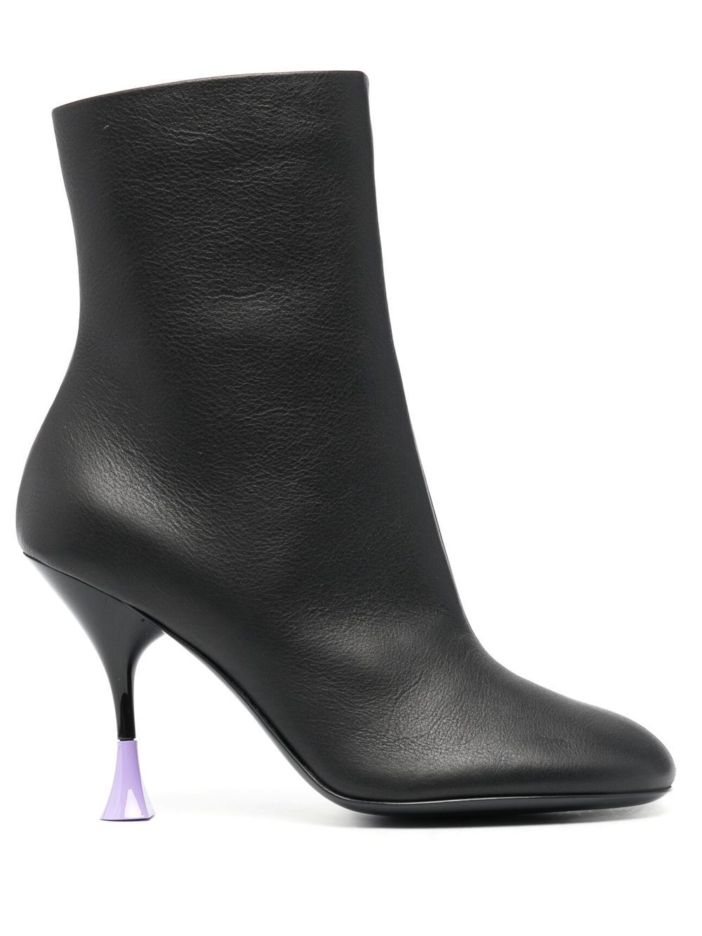 3JUIN 3JUIN- Lidia Leather Heel Ankle Boots