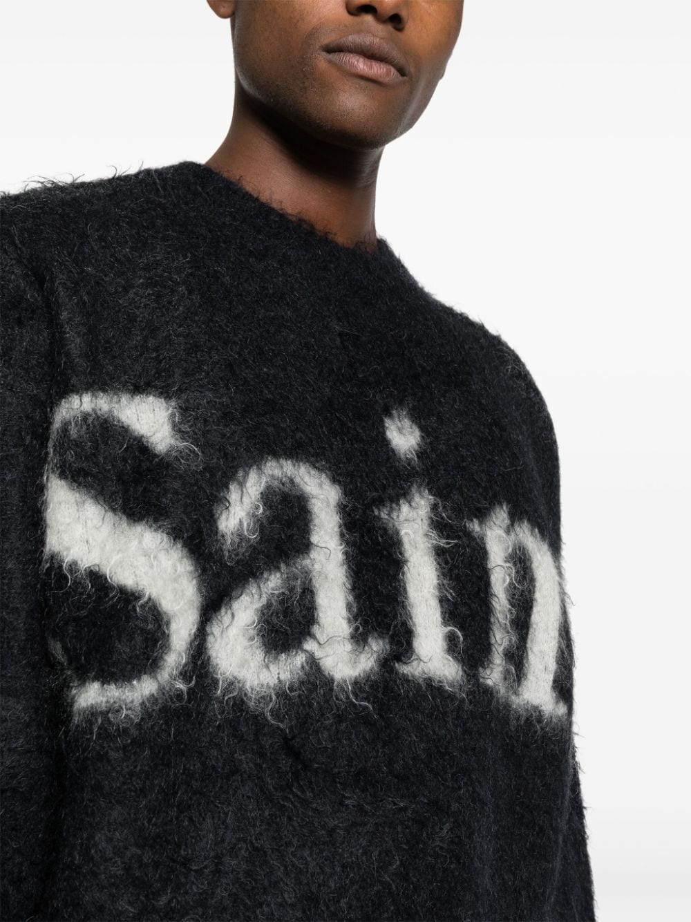 Saint Mxxxxxx SAINT MXXXXXX- Logo Mohair Wool Sweater