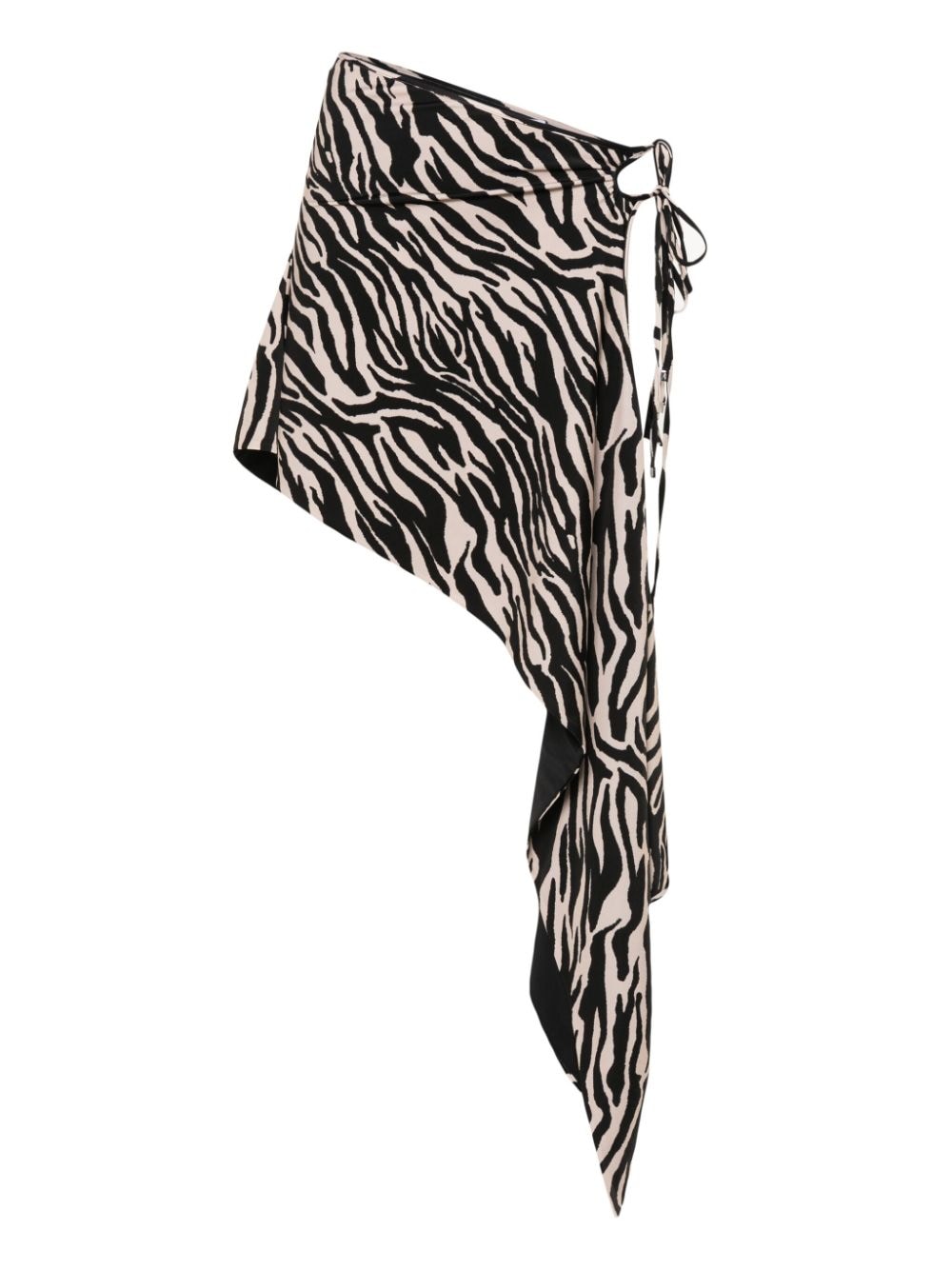 The Attico THE ATTICO- Zebra Print Mini Skirt