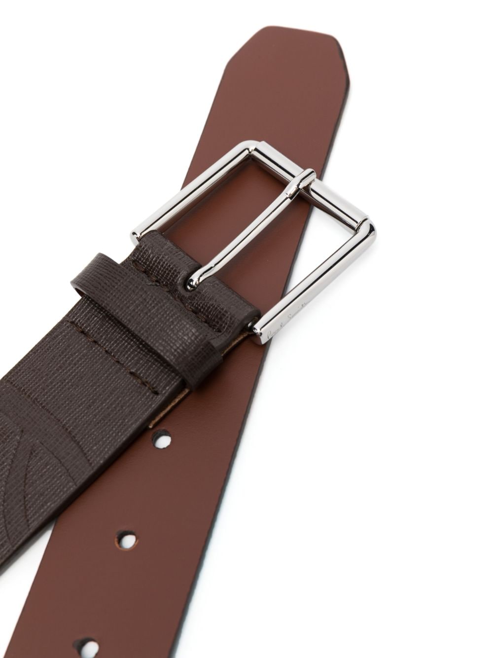 Paul Smith PAUL SMITH- Embossed Logo Leather Belt