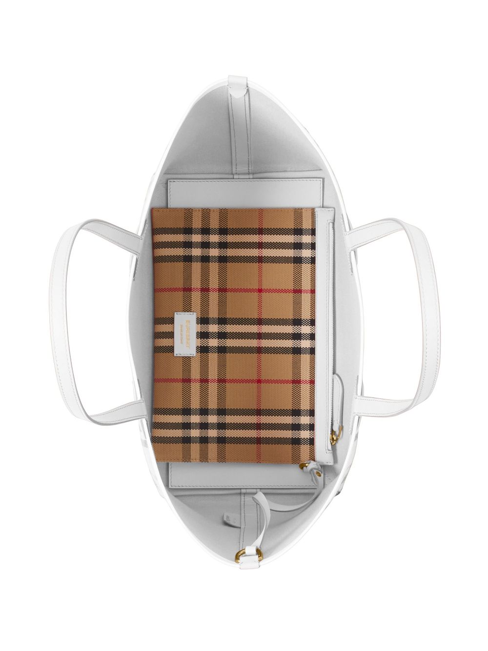 Burberry BURBERRY- Check Motif Small Tote Bag