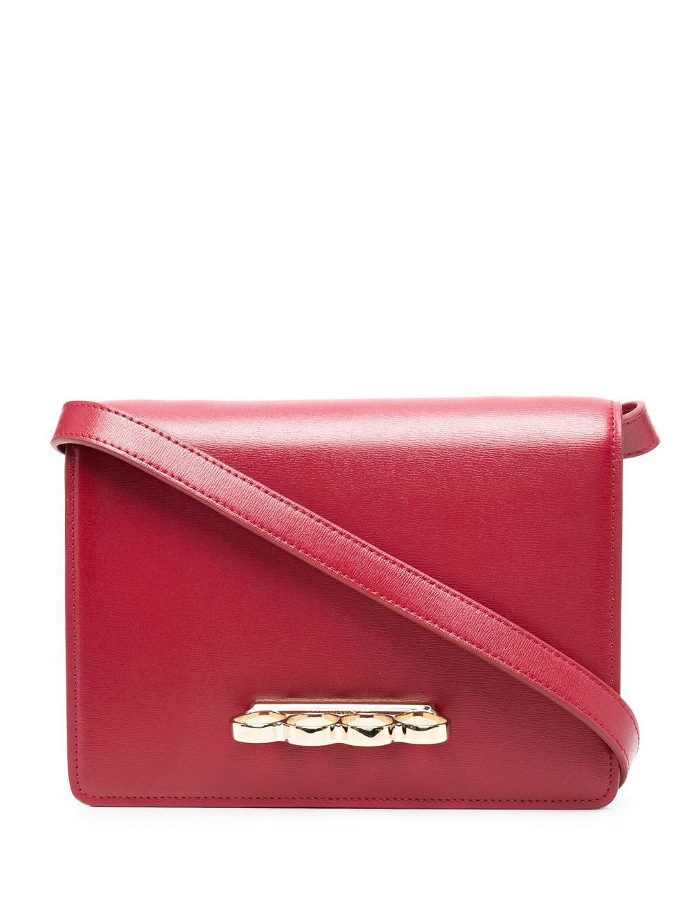 Alexander McQueen ALEXANDER MCQUEEN- The Four Ring Leather Shoulder Bag