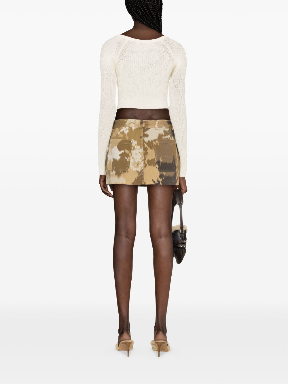 Blumarine BLUMARINE- Camouflage Print Cargo Mini Skirt