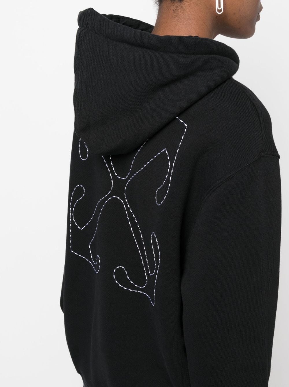 OFF-WHITE OFF-WHITE- Logo Cotton Hoodie