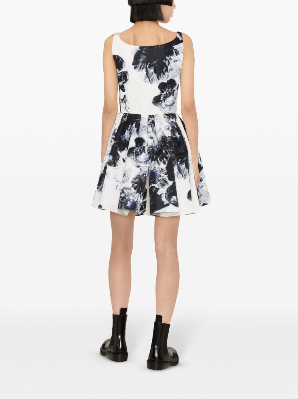 Alexander McQueen ALEXANDER MCQUEEN- Printed Flared Short Dress