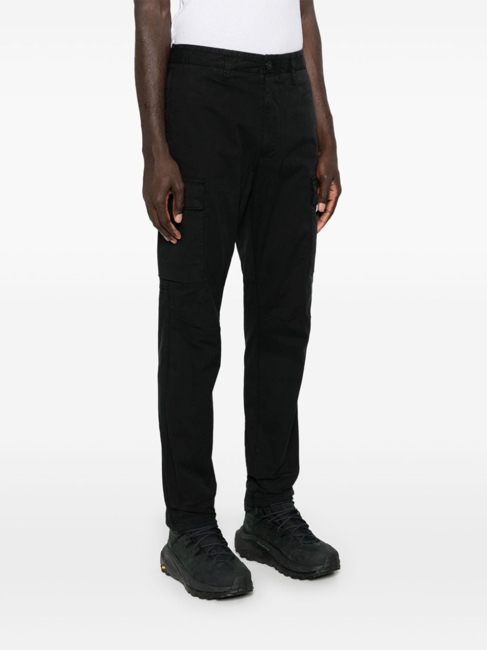 Stone Island STONE ISLAND- Logo Cotton Cargo Trousers