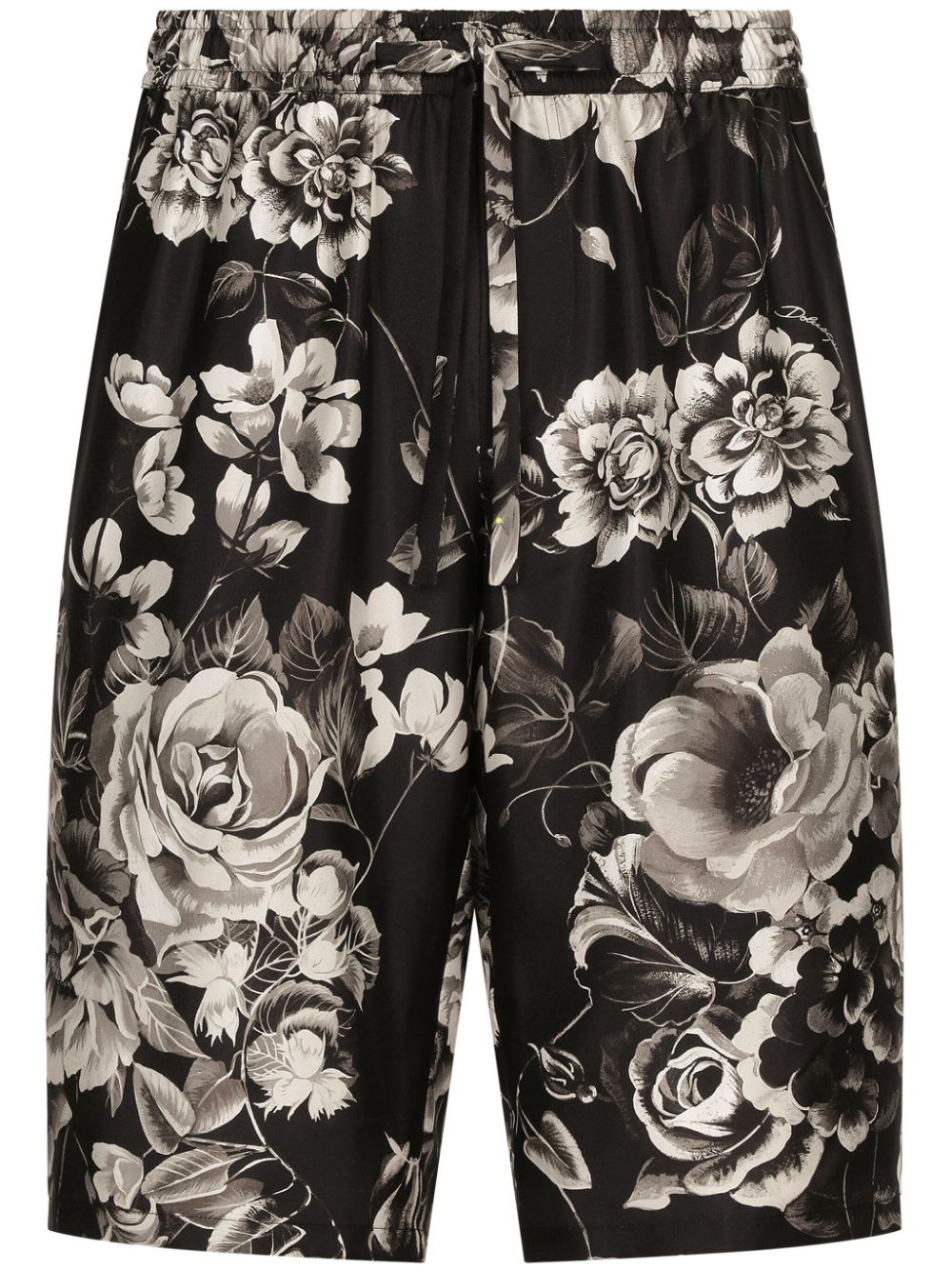 Dolce & Gabbana DOLCE & GABBANA- Flower Print Silk Shorts