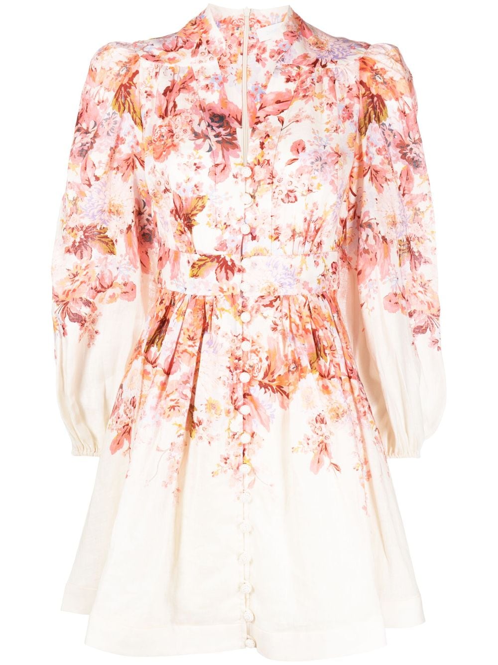 Zimmermann ZIMMERMANN- Floral Print Linen Mini Dress