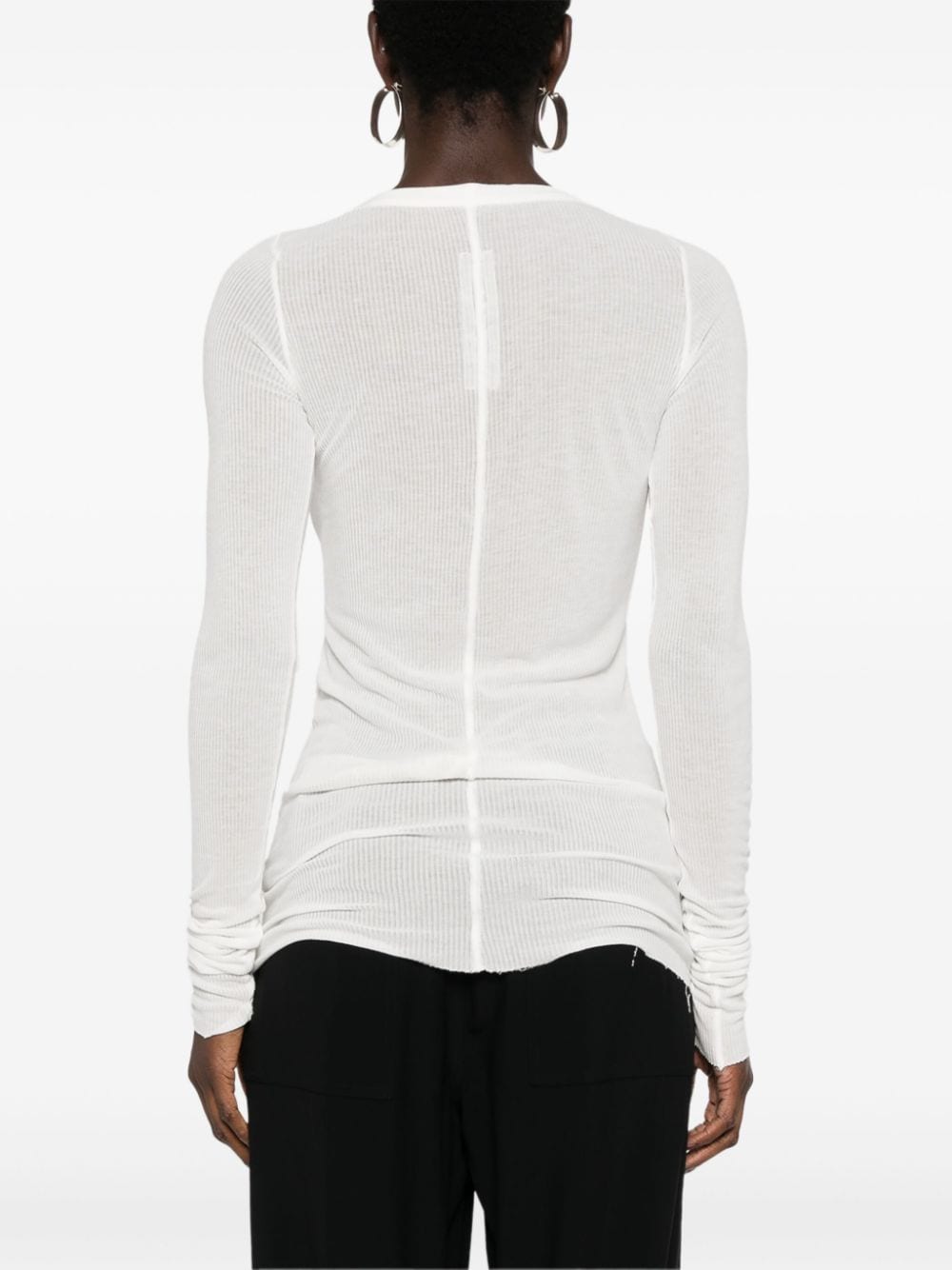 Rick Owens RICK OWENS- Basic Ribbed Long Sleeve T-shirt