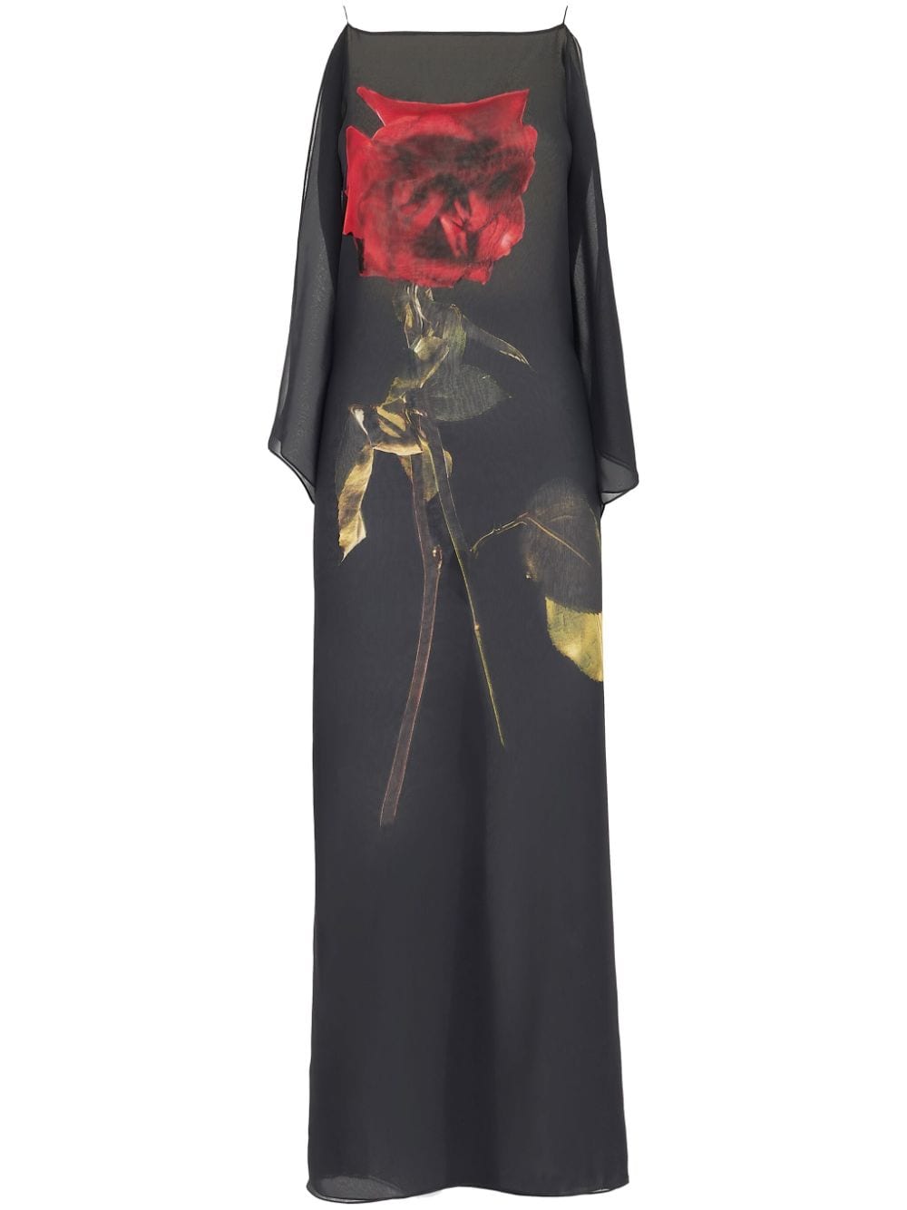 Alexander McQueen ALEXANDER MCQUEEN- Printed Chiffon Evening Dress