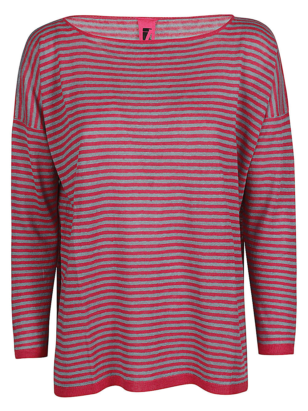 Alessandro Aste ALESSANDRO ASTE- Boat Neck Striped Linen Sweater