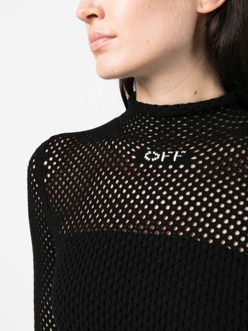 OFF-WHITE OFF-WHITE- Perforated Mini Dress