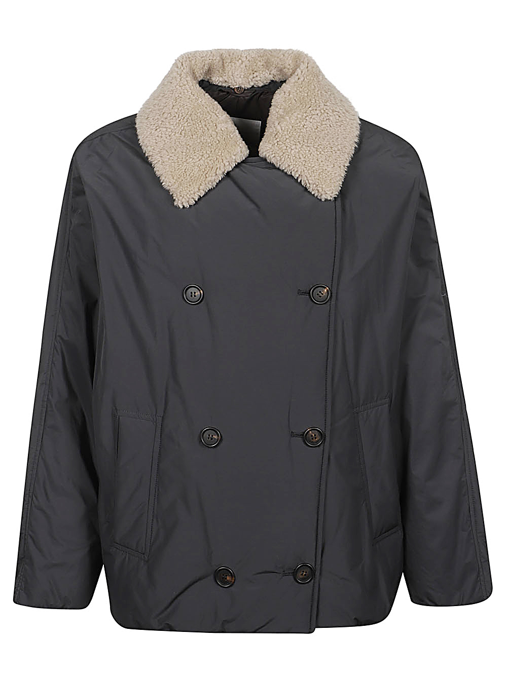 Brunello Cucinelli BRUNELLO CUCINELLI- Down Coat With Shearling Neck