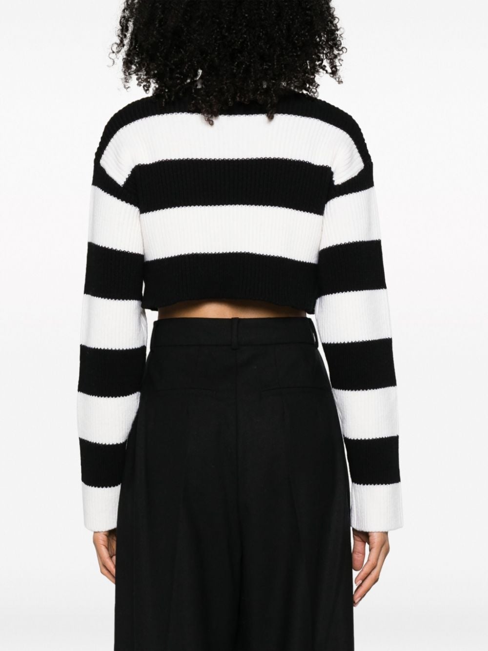 Valentino VALENTINO- Striped Wool Cropped Jumper