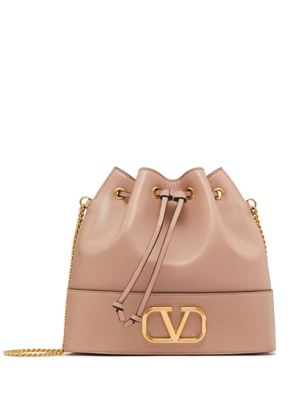 VALENTINO GARAVANI VALENTINO GARAVANI- Vlogo Signature Mini Leather Bucket Bag