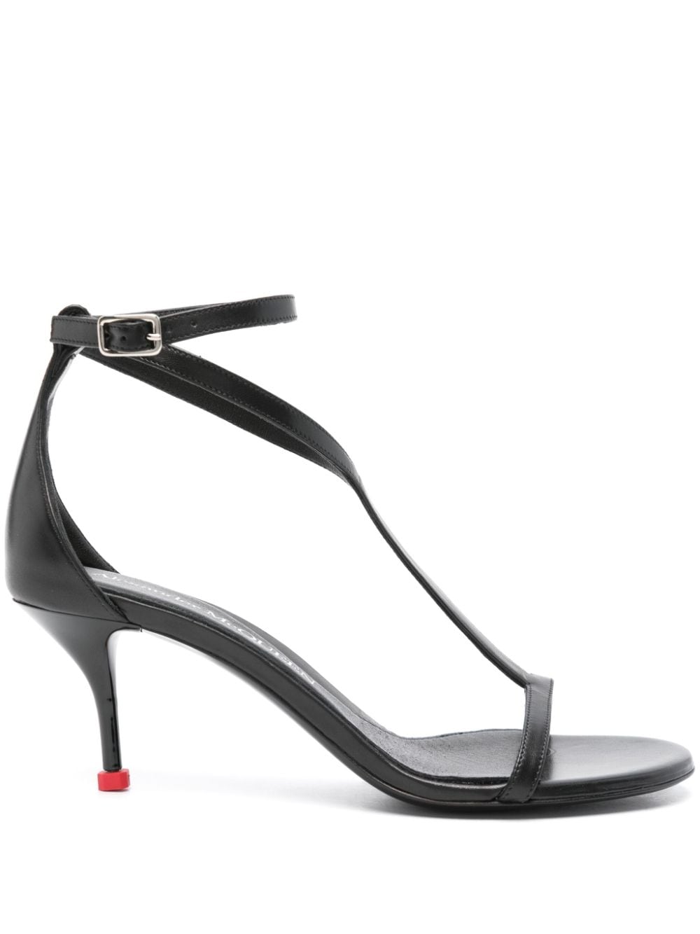 Alexander McQueen ALEXANDER MCQUEEN- Harness Leather Heel Sandals