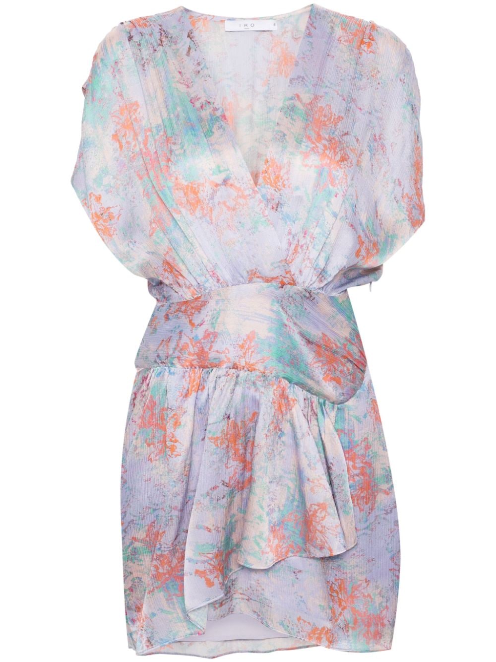 Iro IRO- Floral Print Silk Short Dress