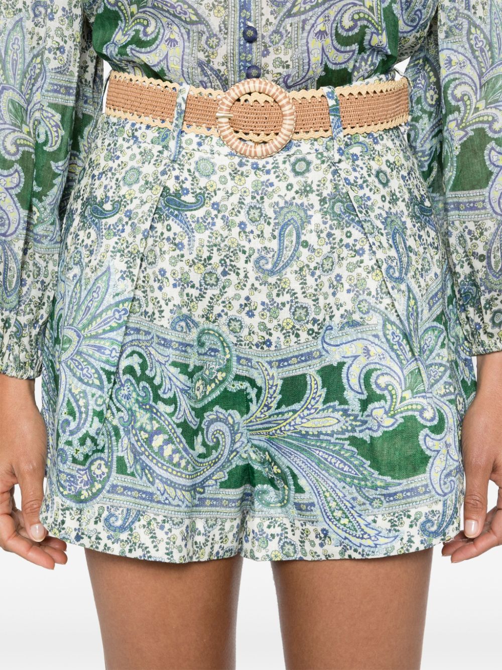 Zimmermann ZIMMERMANN- Paisley Print Linen Shorts