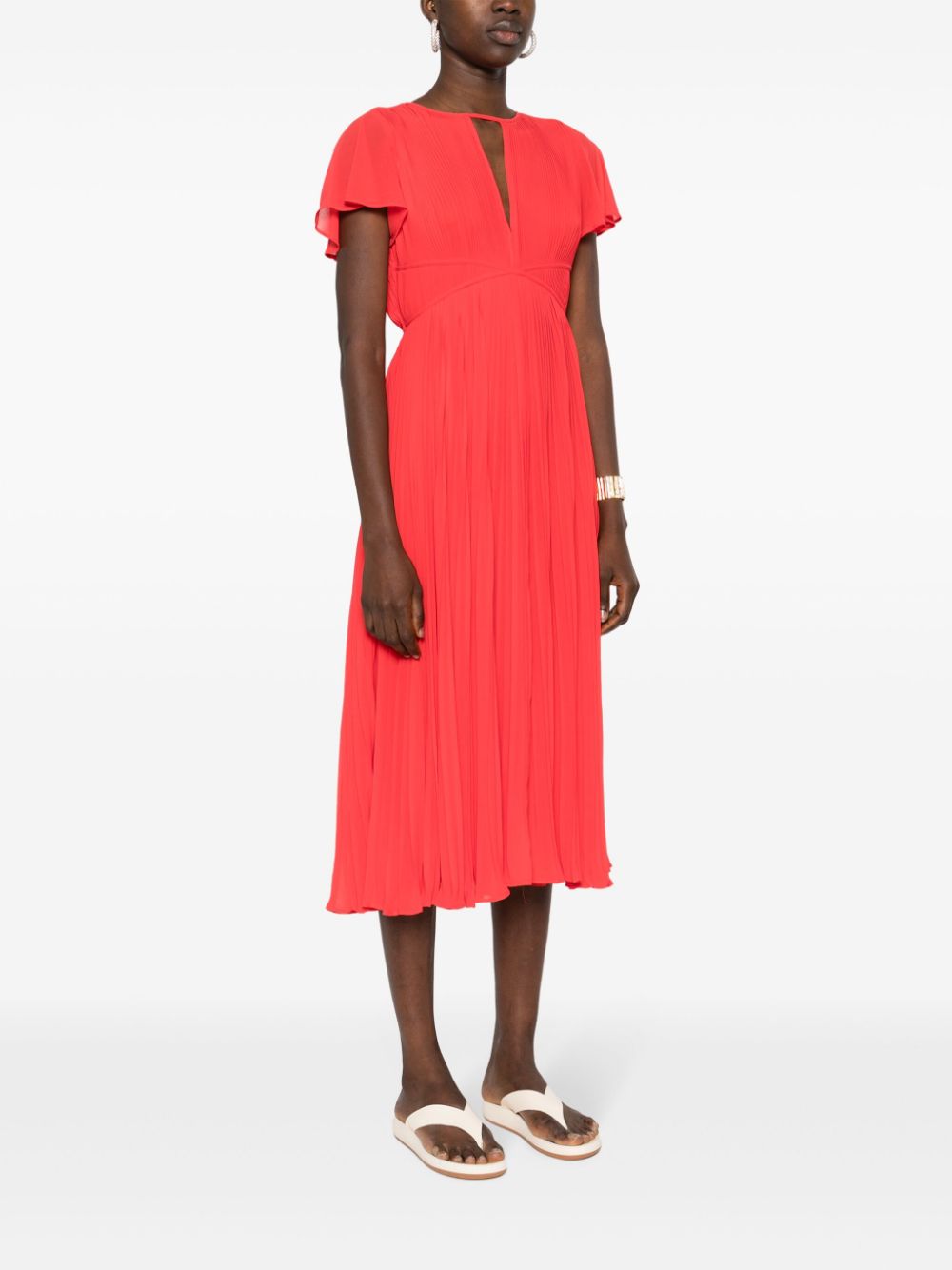  MICHAEL MICHAEL KORS- Pleated Midi Dress