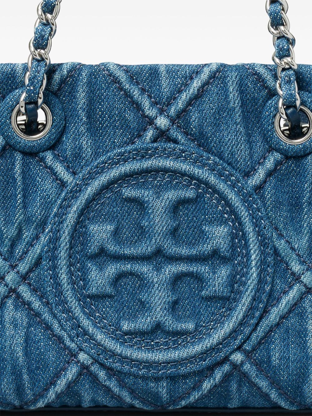 Tory Burch TORY BURCH- Fleming Mini Denim Shoulder Bag