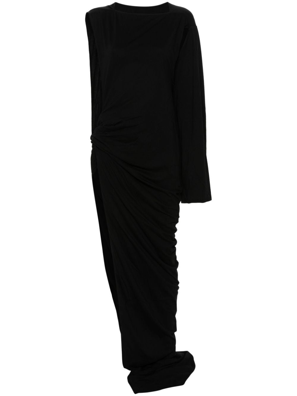 Rick Owens Drkshdw RICK OWENS DRKSHDW- One-shoulder Cotton Long Dress