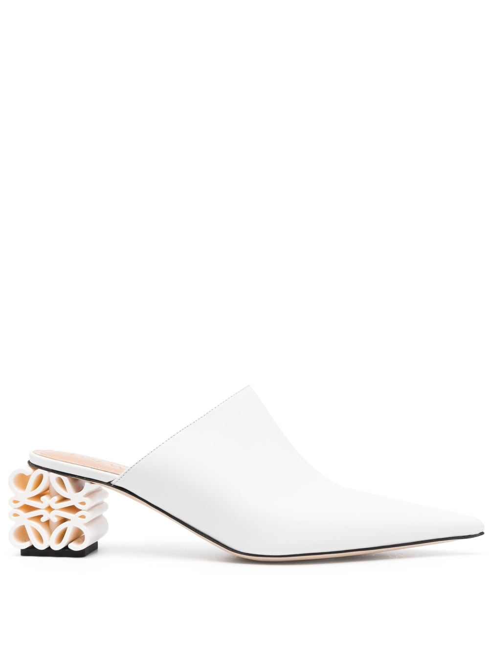 Loewe LOEWE- Anagram Leather Heel Mules